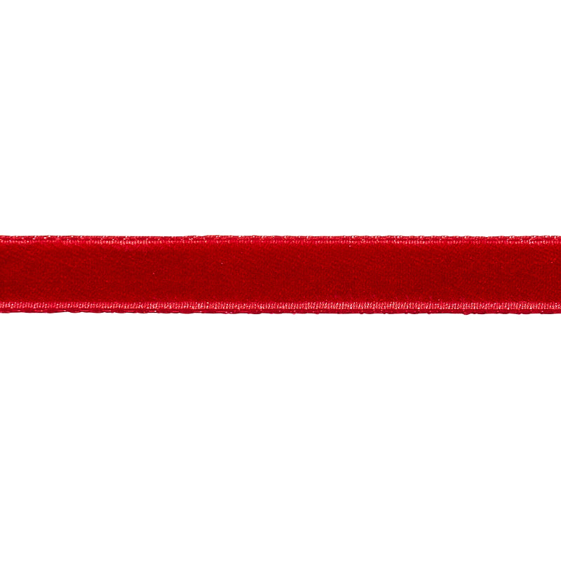 Purchase 80927 | Velvet Tape Narrow, Crimson - Schumacher Trim