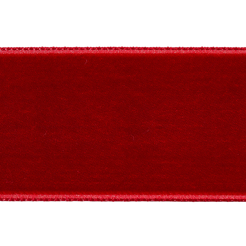 Purchase 80967 | Velvet Tape Wide, Crimson - Schumacher Trim