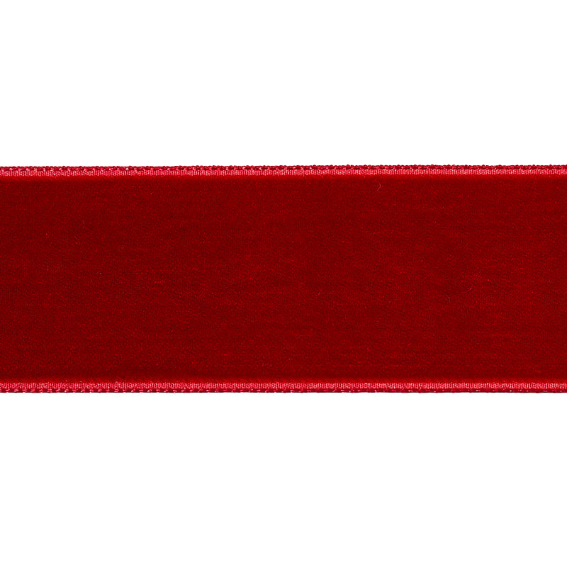 Purchase 80967 | Velvet Tape Wide, Crimson - Schumacher Trim