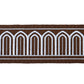 Purchase 81153 | Arches Embroidered Tape Medium, Sky On Brown - Schumacher Trim