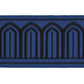 Purchase 81160 | Arches Embroidered Tape Wide, Black On Navy - Schumacher Trim