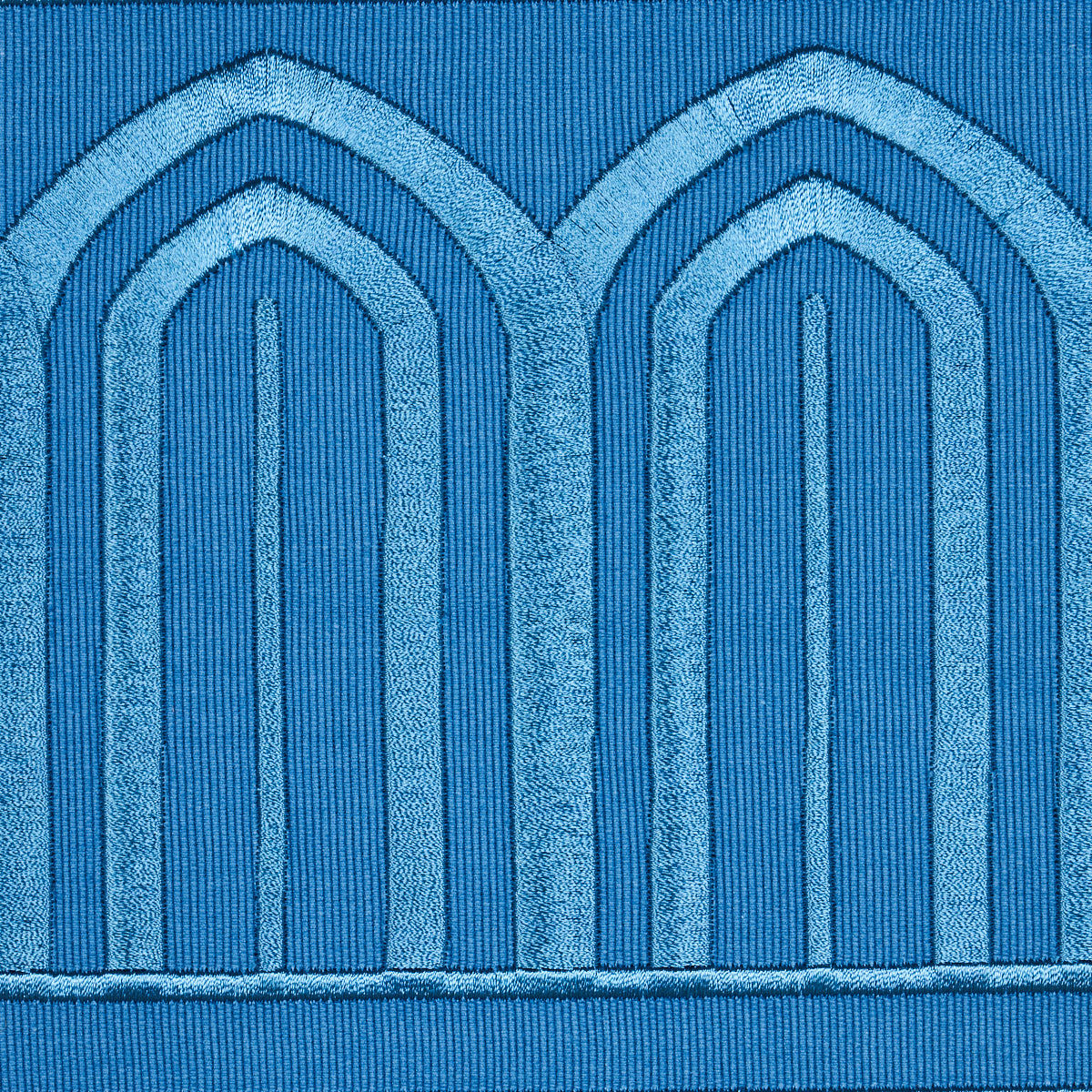 Purchase 81161 | Arches Embroidered Tape Wide, Teal - Schumacher Trim