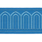 Purchase 81161 | Arches Embroidered Tape Wide, Teal - Schumacher Trim