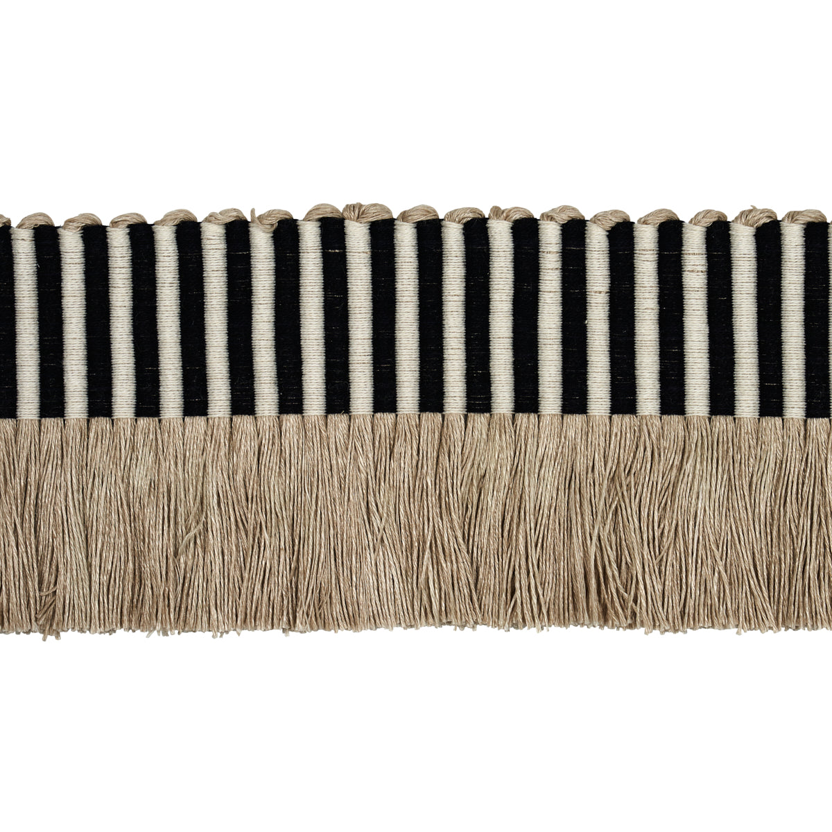 Purchase 81212 | Graphic Fringe, Black - Schumacher Trim