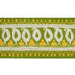 Purchase 81232 | Paisley Embroidered Tape, Green & Yellow - Schumacher Trim