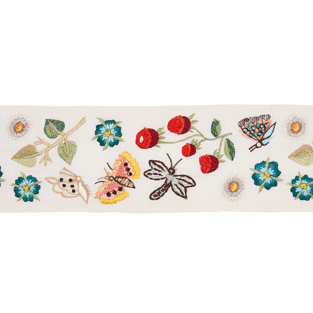 Purchase 81240 | Royal Silk Embroidery Trim, Multi - Schumacher Trim