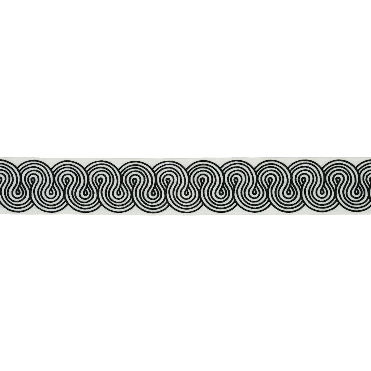 Purchase 81250 | Giraldi Embroidered Trim, Black - Schumacher Trim