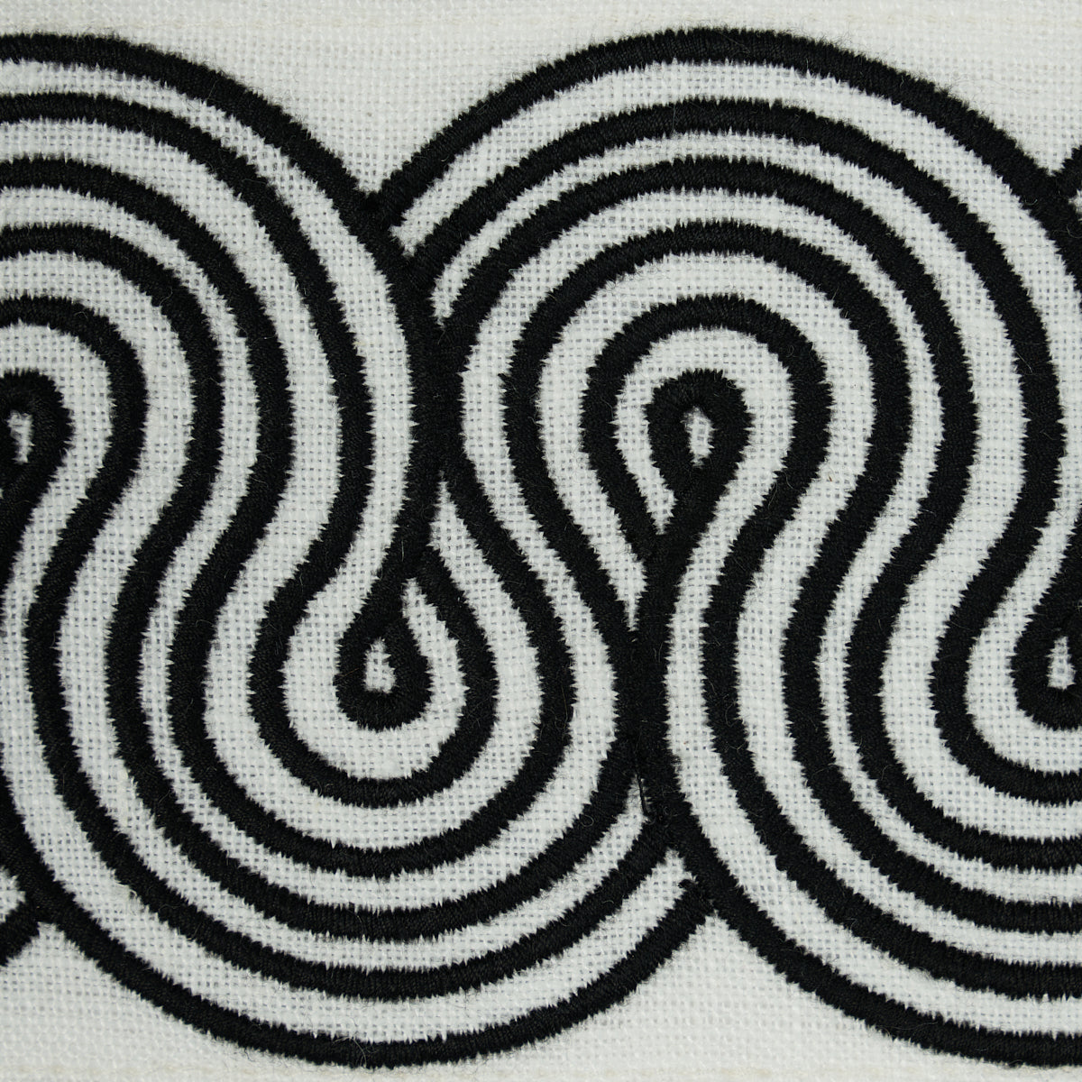 Purchase 81250 | Giraldi Embroidered Trim, Black - Schumacher Trim