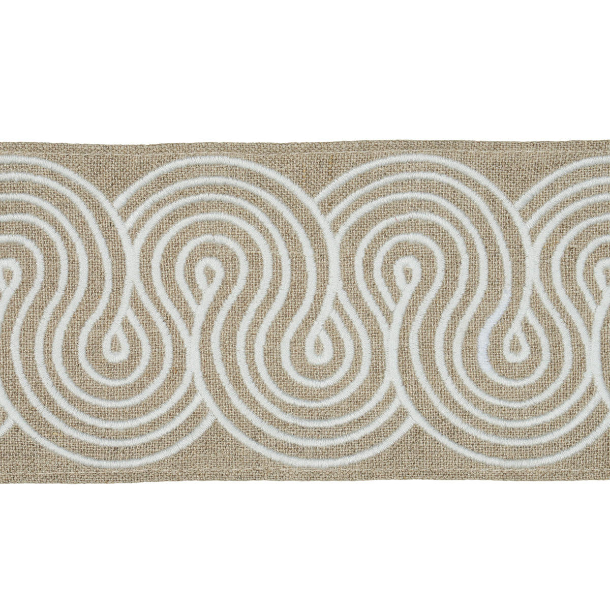 Purchase 81251 | Giraldi Embroidered Trim, Linen - Schumacher Trim
