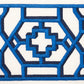 Purchase 81280 | Zanzibar Trellis Tape, Blue - Schumacher Trim