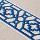 Purchase 81280 | Zanzibar Trellis Tape, Blue - Schumacher Trim