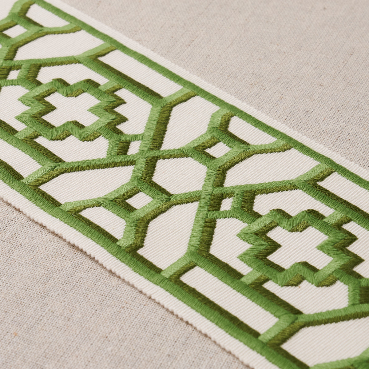 Purchase 81281 | Zanzibar Trellis Tape, Jade - Schumacher Trim