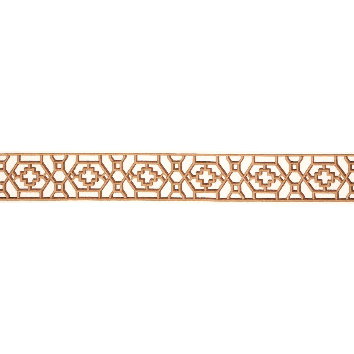 Purchase 81282 | Zanzibar Trellis Tape, Camel - Schumacher Trim