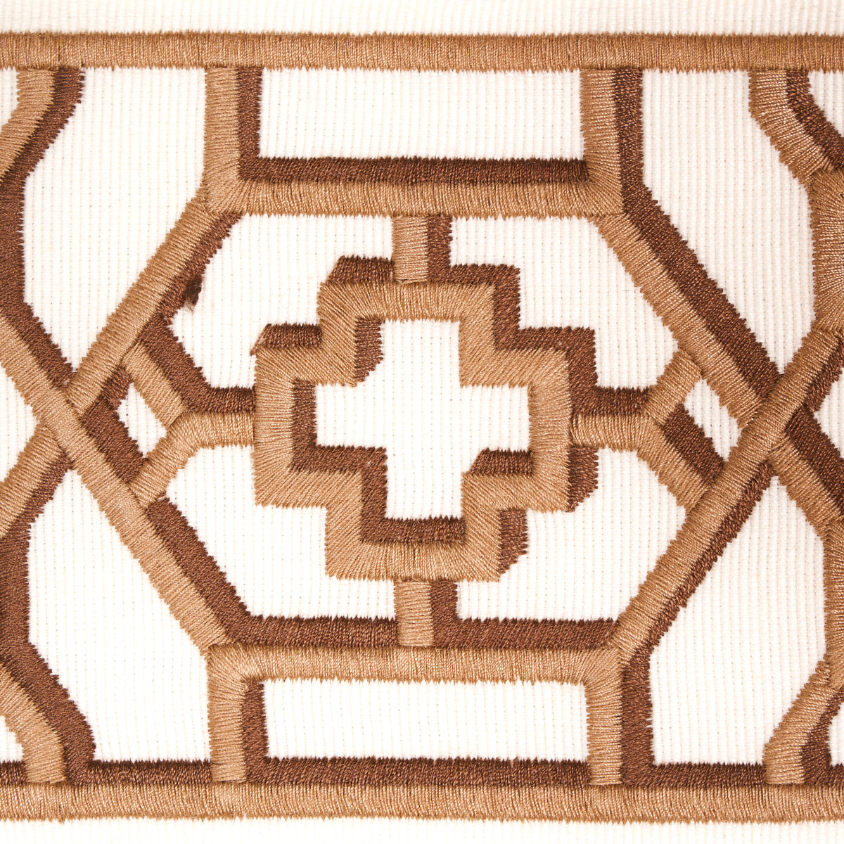 Purchase 81282 | Zanzibar Trellis Tape, Camel - Schumacher Trim