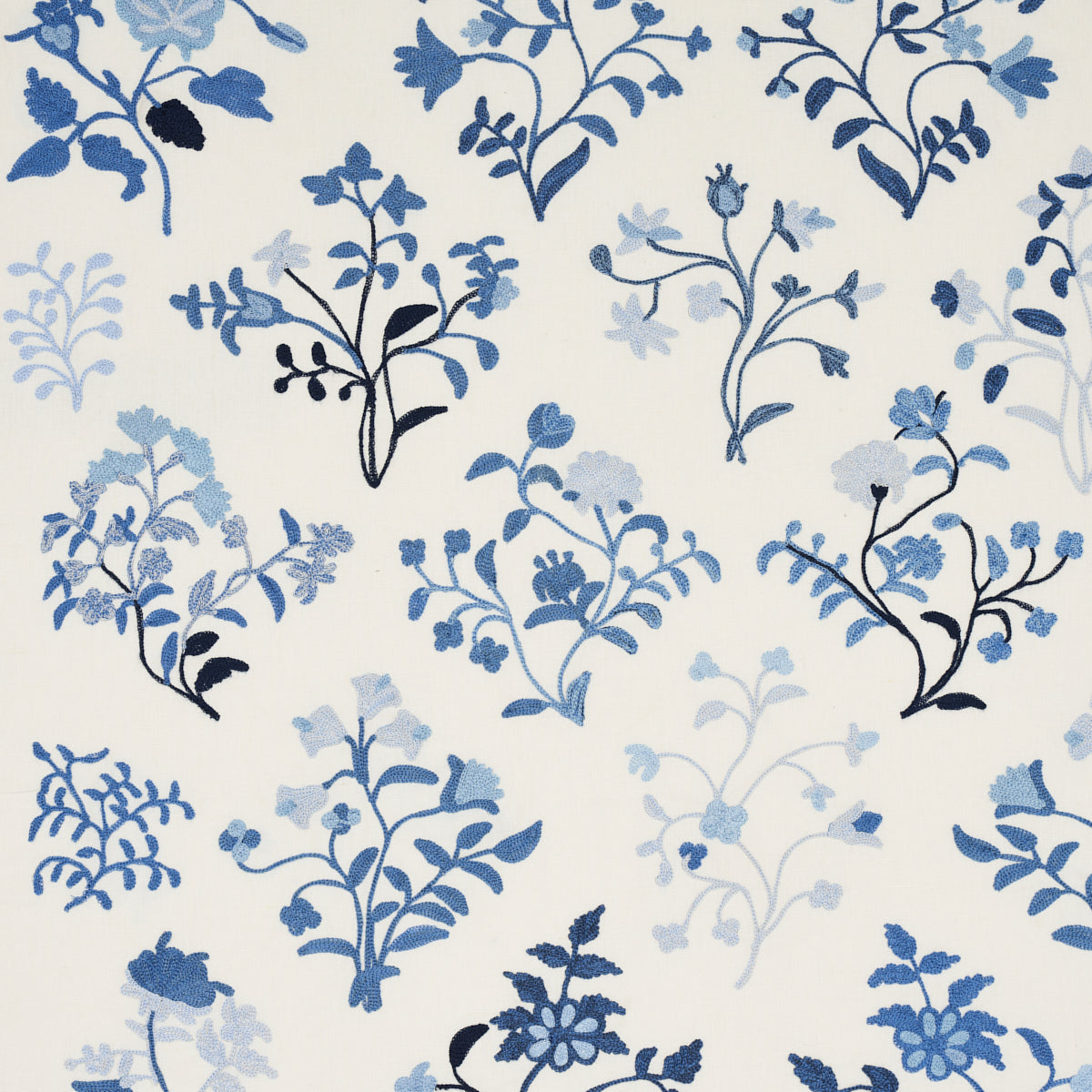 Purchase 81431 Raleigh Crewel Embroidery, Cornflower by Schumacher Fabric
