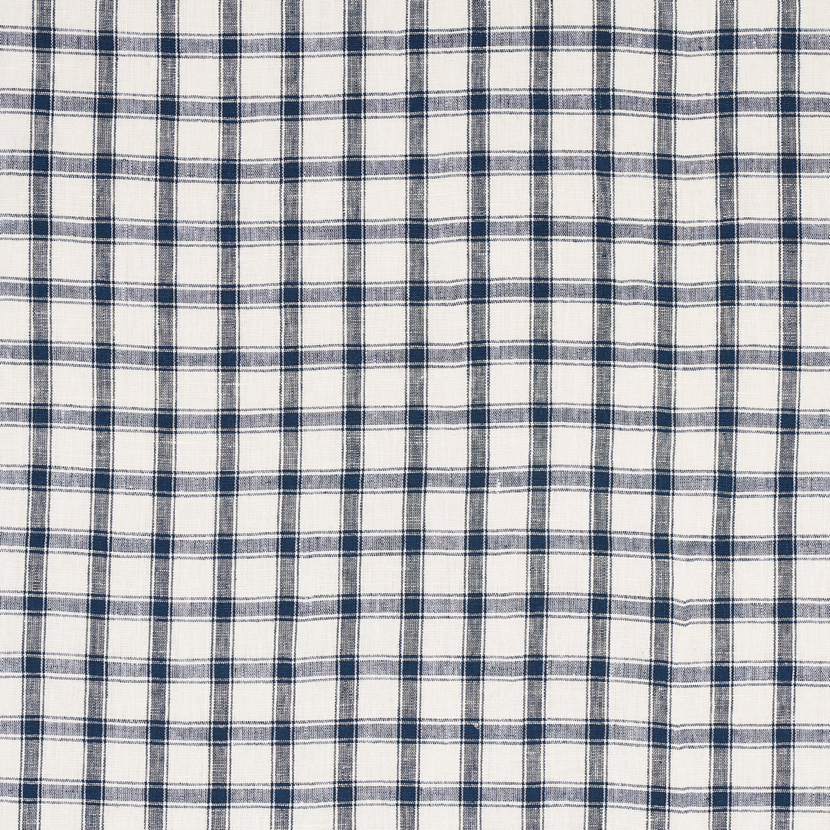 Purchase 81451 Crawford Linen Check, Indigo by Schumacher Fabric