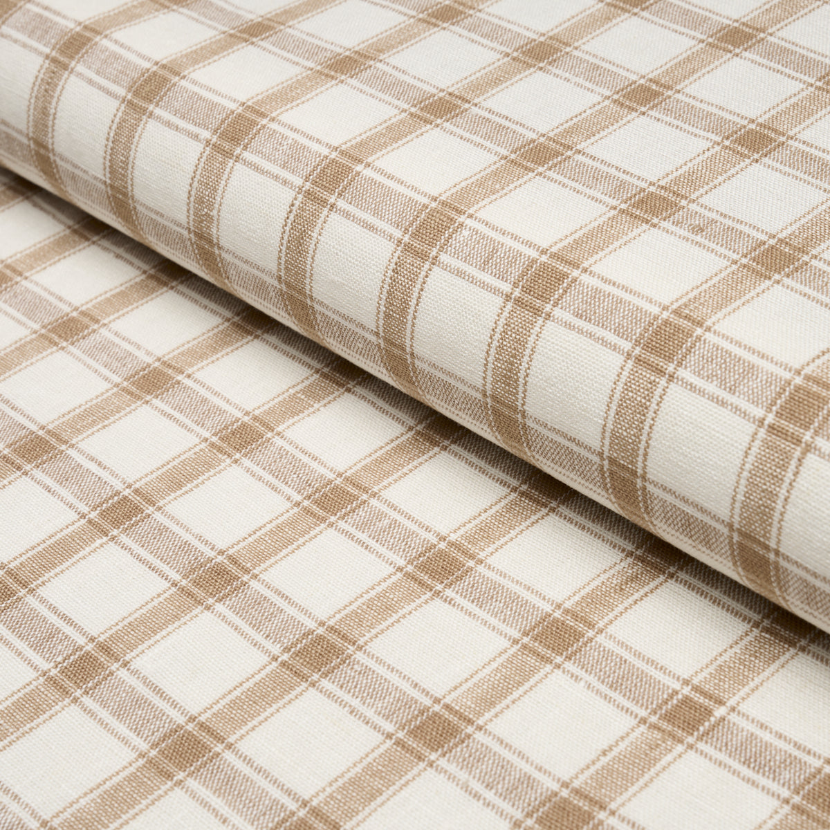 Purchase 81454 | Crawford Linen Check, Neutral - Schumacher Fabric