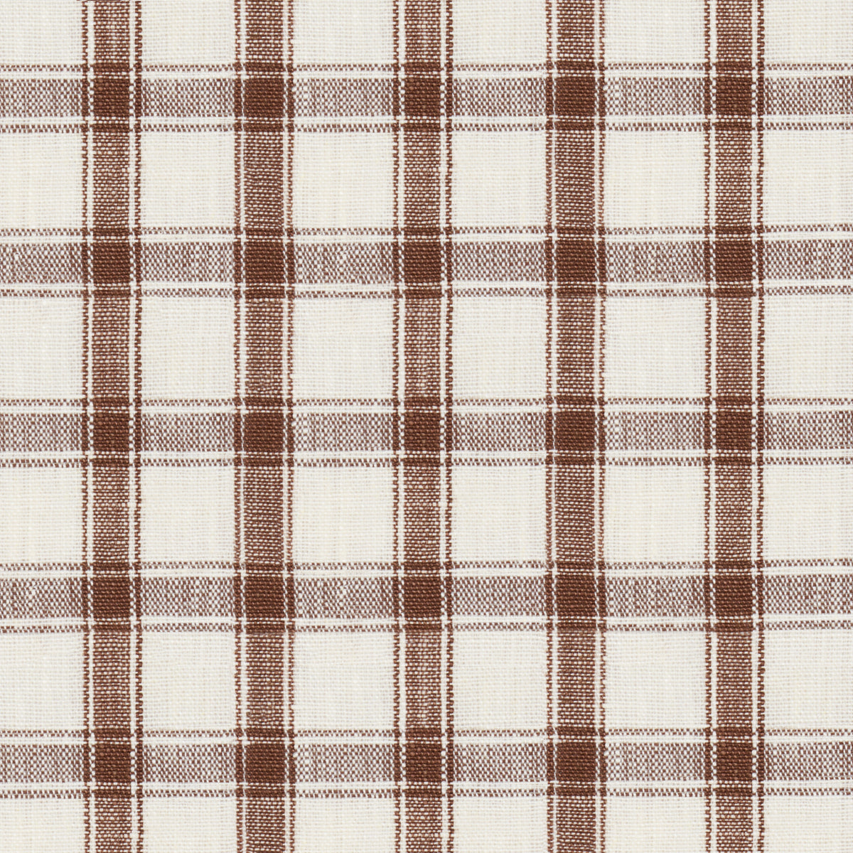 Purchase 81455 | Crawford Linen Check, Brown - Schumacher Fabric