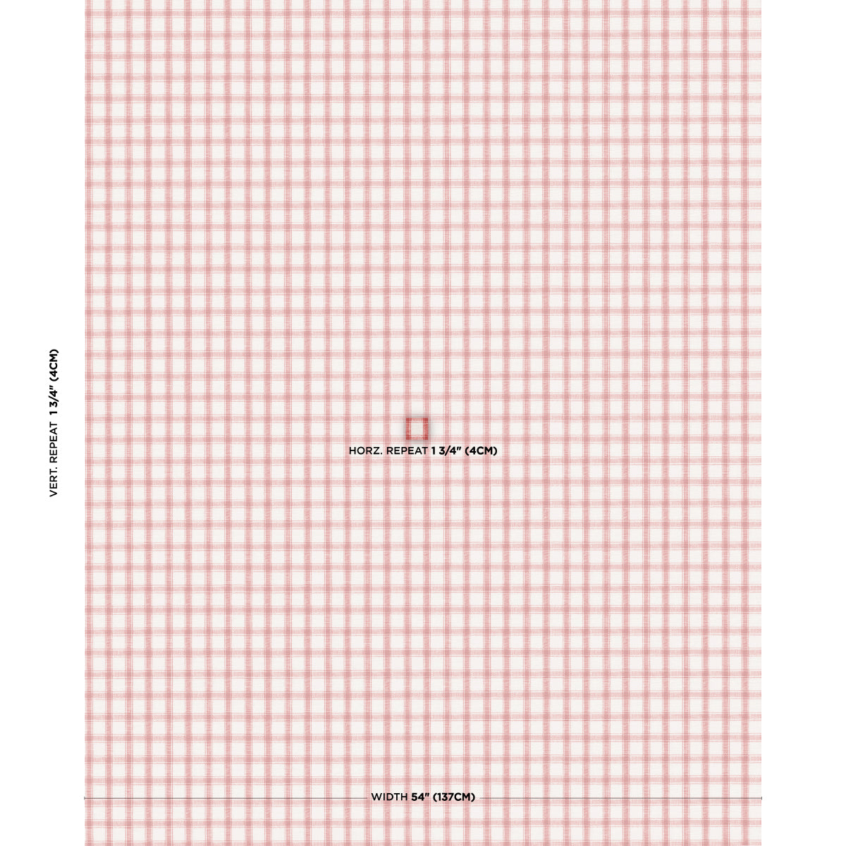 Purchase 81457 | Crawford Linen Check, Red - Schumacher Fabric
