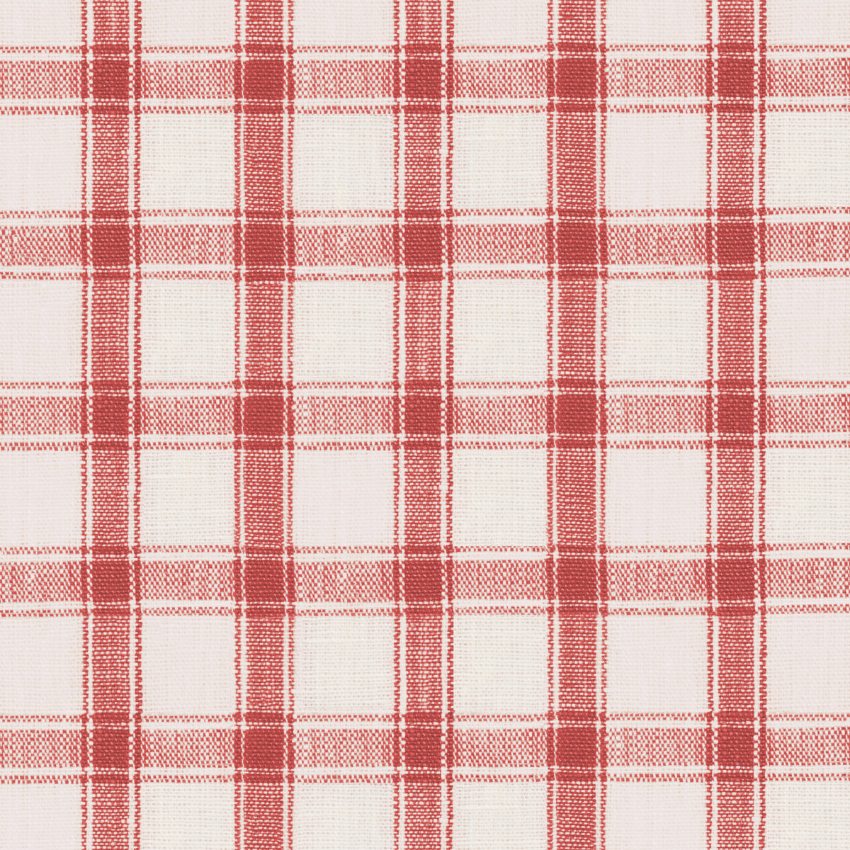 Purchase 81457 | Crawford Linen Check, Red - Schumacher Fabric