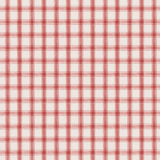 Purchase 81457 | Crawford Linen Check, Red - Schumacher Fabric