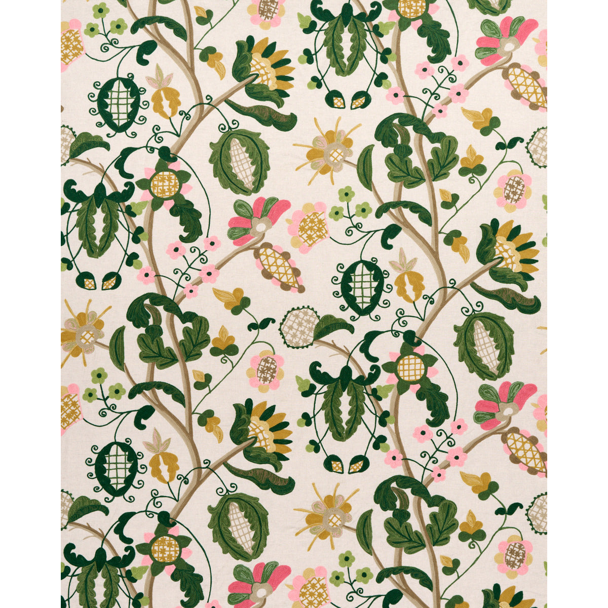 Purchase 81511 | Azulejos, Pink & Green - Schumacher Fabric