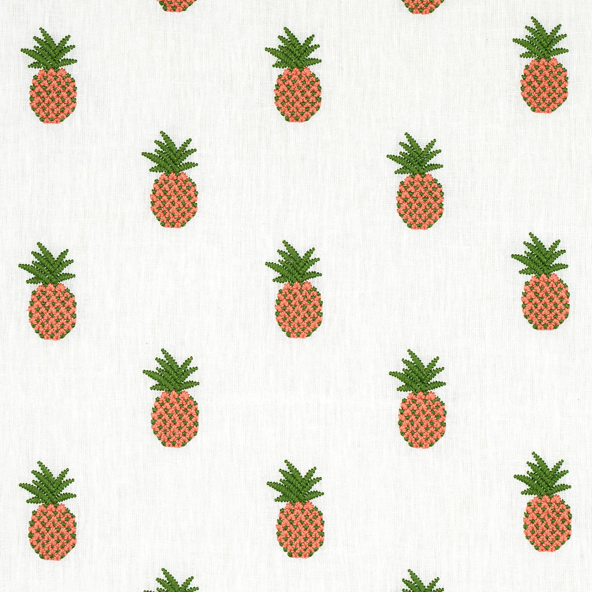 Purchase 81530 Pineapple Embroidery, Apricot On Ivory by Schumacher Fabric