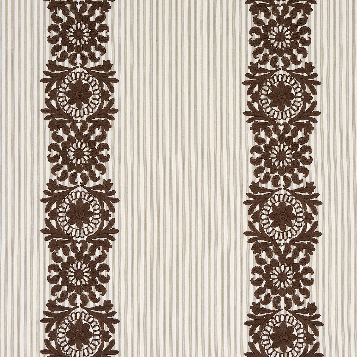 Purchase 81540 Joelle Stripe, Chocolate by Schumacher Fabric