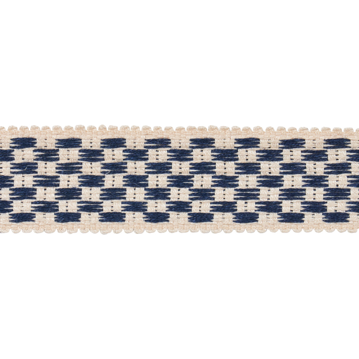 Purchase 81630 | Crawford Check Tape Medium, Indigo - Schumacher Trim