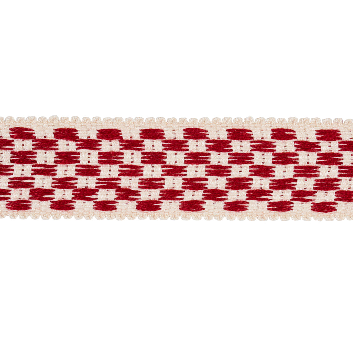 Purchase 81631 | Crawford Check Tape Medium, Cornwallis Red - Schumacher Trim