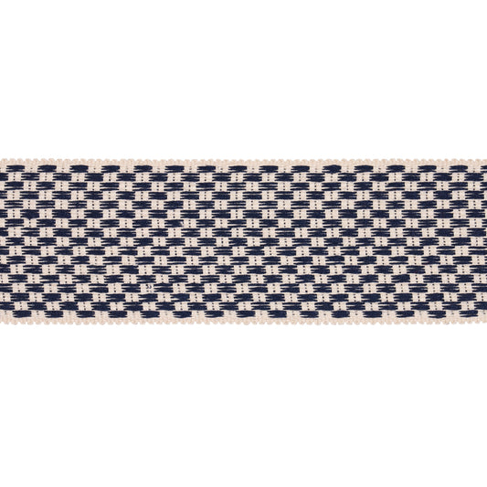 Purchase 81640 | Crawford Check Tape Wide, Indigo - Schumacher Trim