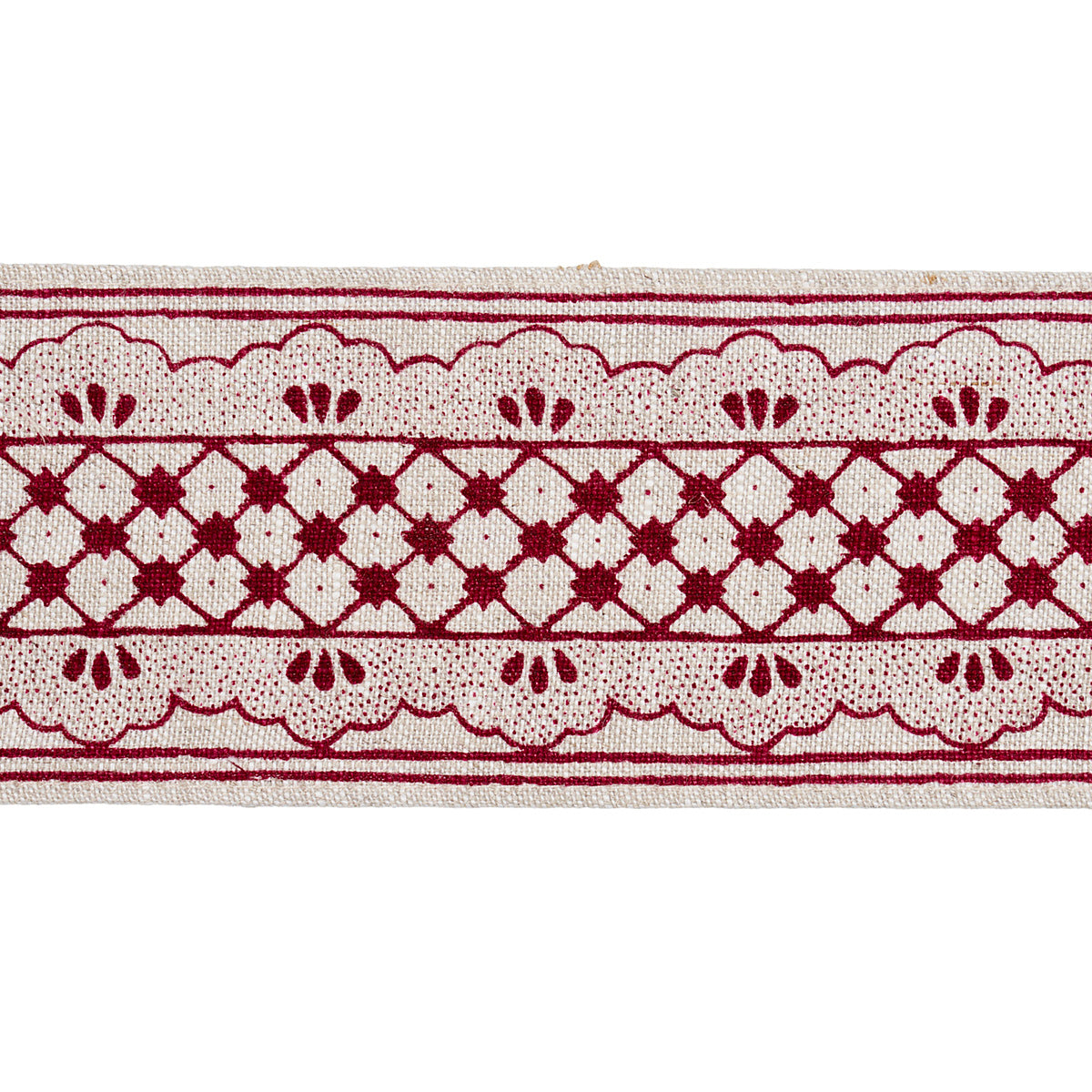 Purchase 81651 | Davison Scalloped Tape, Crimson - Schumacher Trim