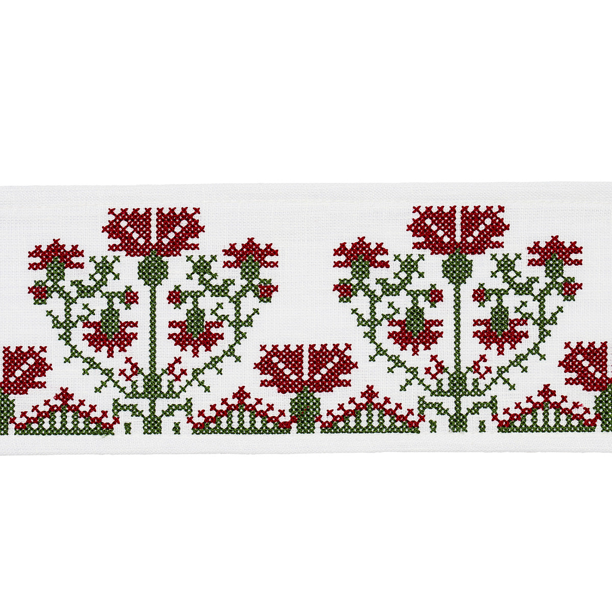 Purchase 81660 | Custis Embroidered Tape, Claret - Schumacher Trim