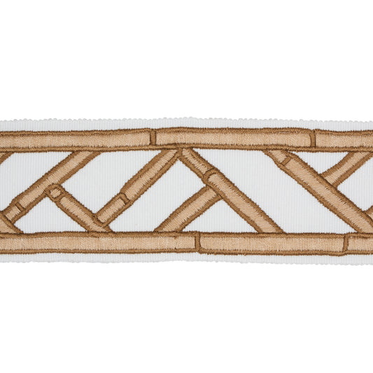 Purchase 81740 | Bamboo Trellis Tape, Sesame - Schumacher Trim
