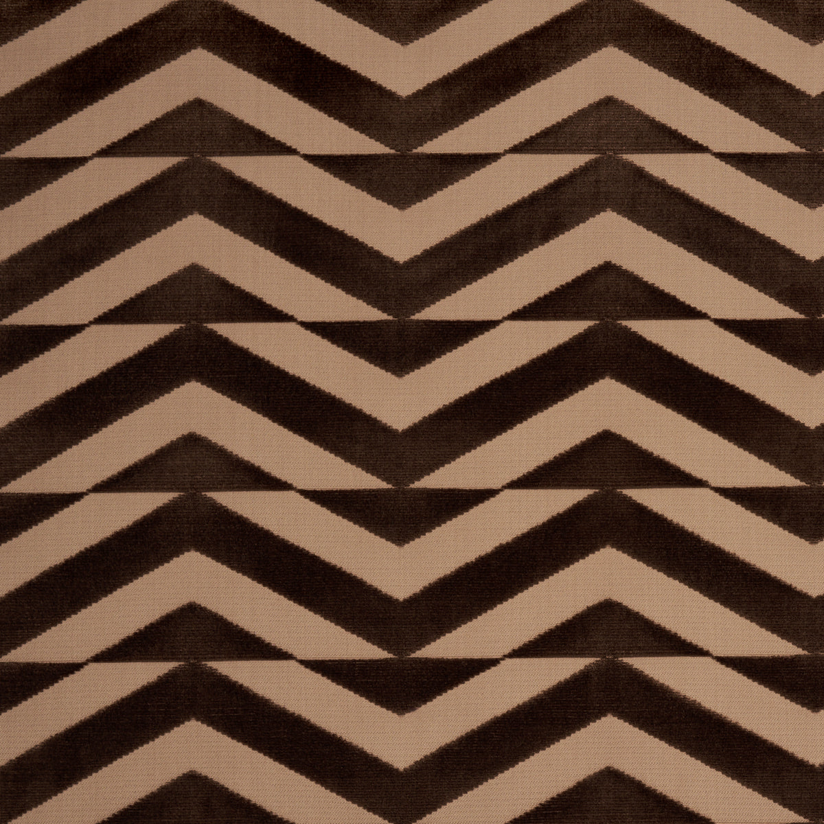 Purchase 81811 Broken Chevron Cut Velvet, Brown On Camel by Schumacher Fabric