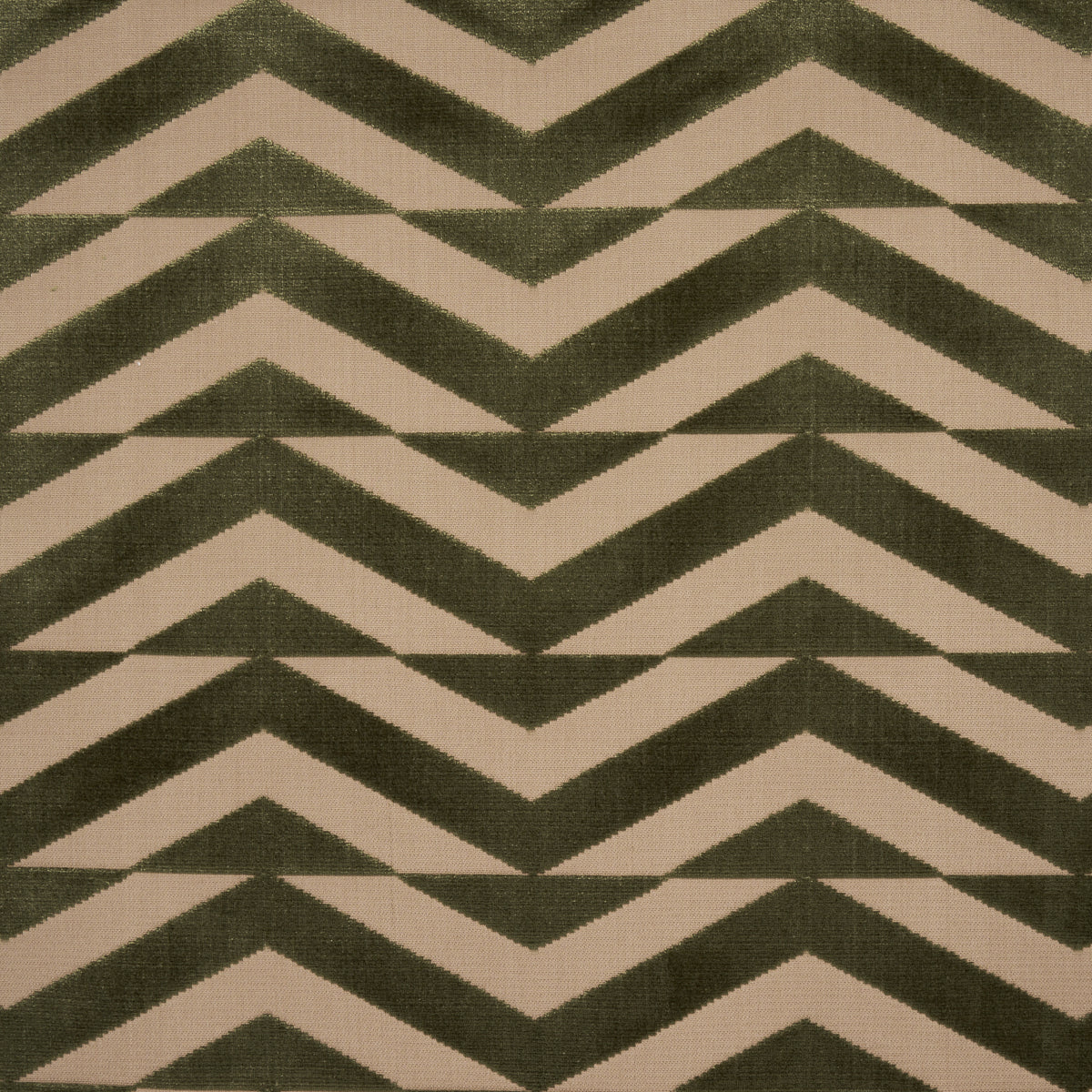 Purchase 81812 Broken Chevron Cut Velvet, Olive On Khaki by Schumacher Fabric