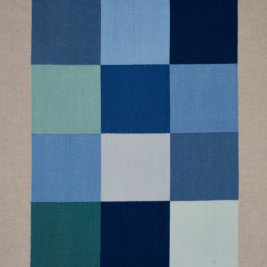 81831 embroidered tile blue schumacher fabric