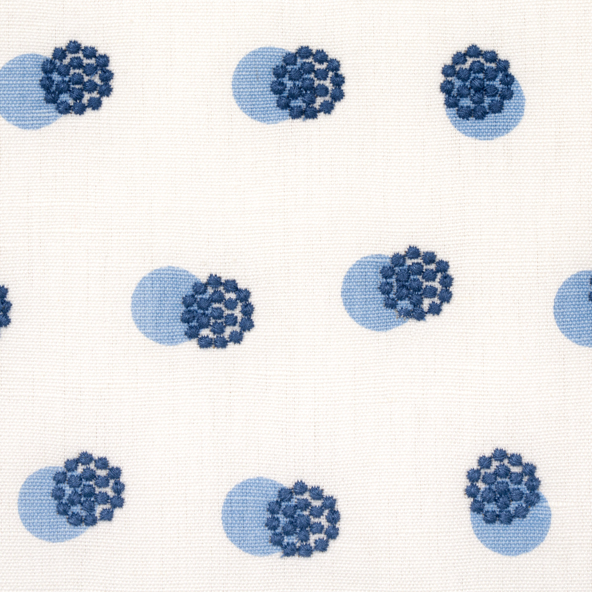 Purchase 81841 Taylor Embroidery, Blue On Ivory by Schumacher Fabric