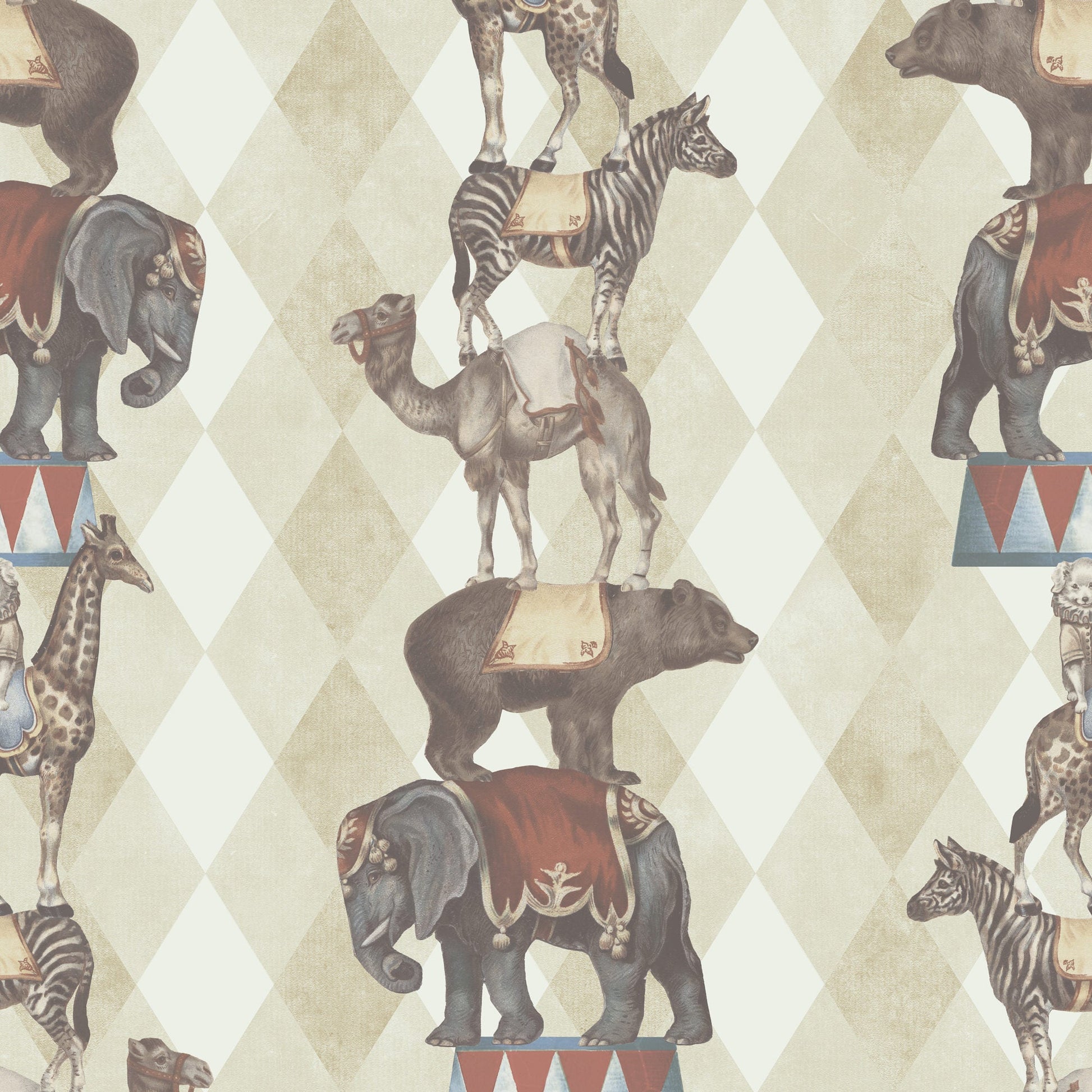 Purchase JF Wallpaper Pattern# 8186 12W9081 Beige Animals Wallpaper