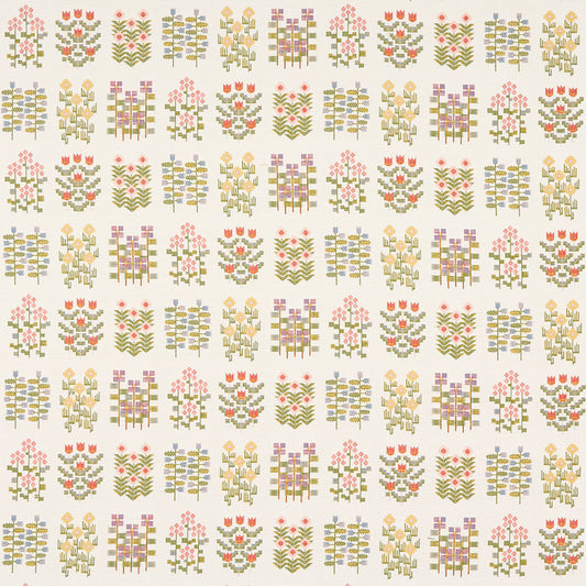 Purchase 81970 | Ephemera, Multi On Ivory - Schumacher Fabric