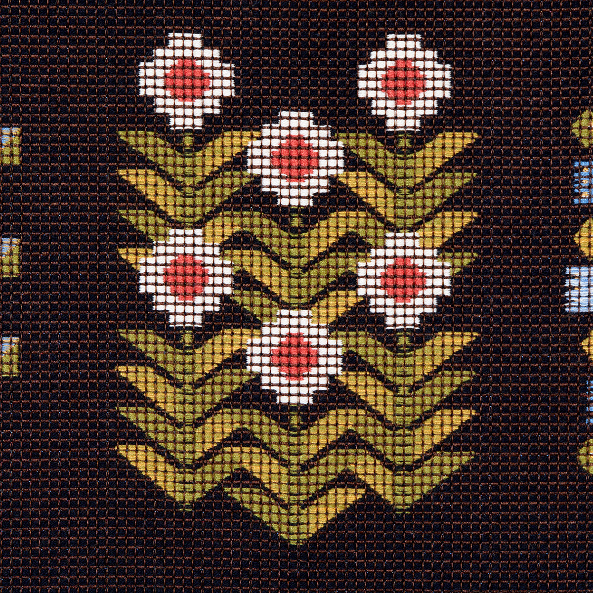 81972 | Annika Floral Tapestry, Multi On Espresso - Schumacher Fabric