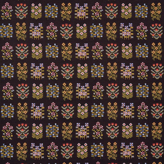 Purchase 81972 | Bouquet Toss, Multi On Espresso - Schumacher Fabric