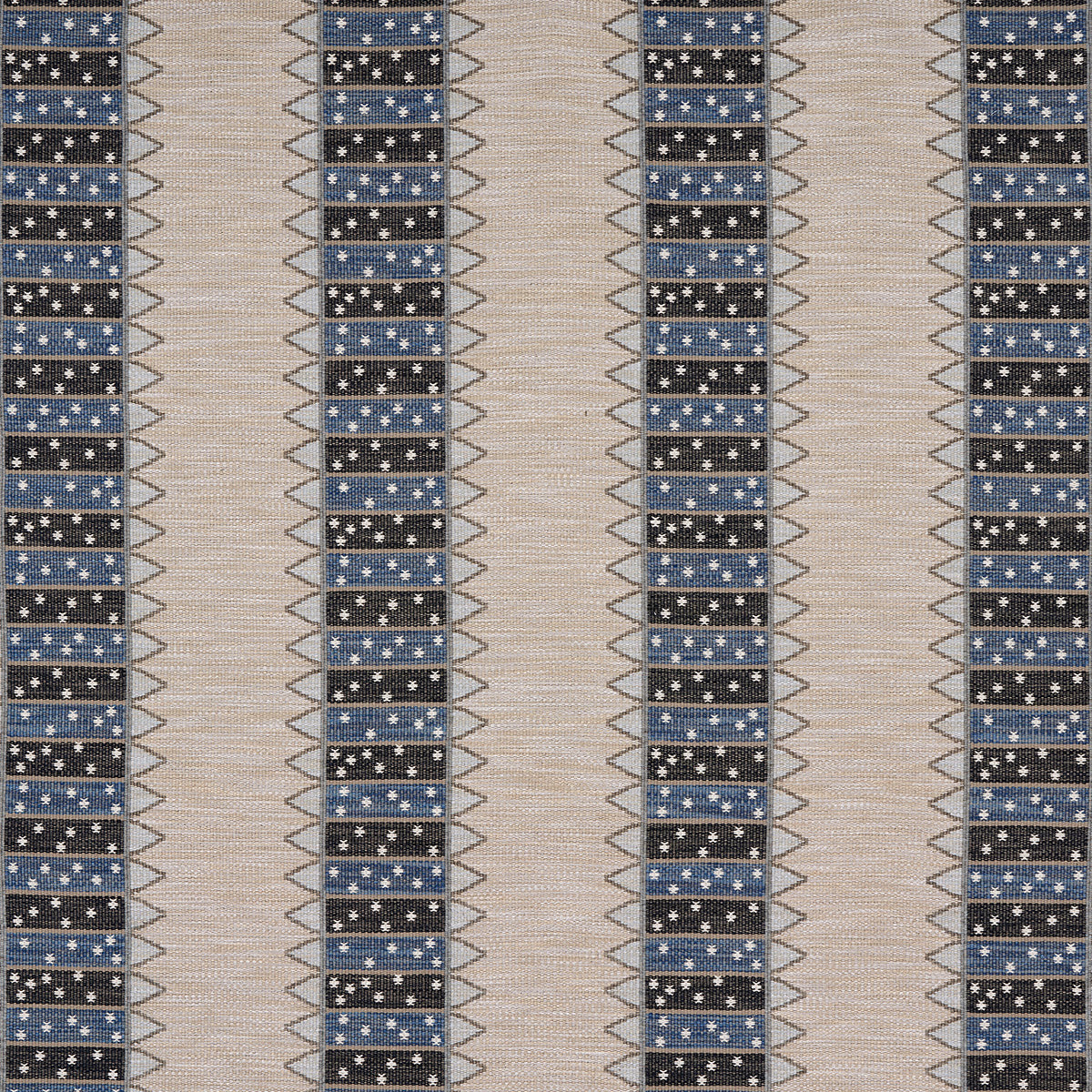 Purchase 81982 Noor Kilim Stripe, Indigo by Schumacher Fabric