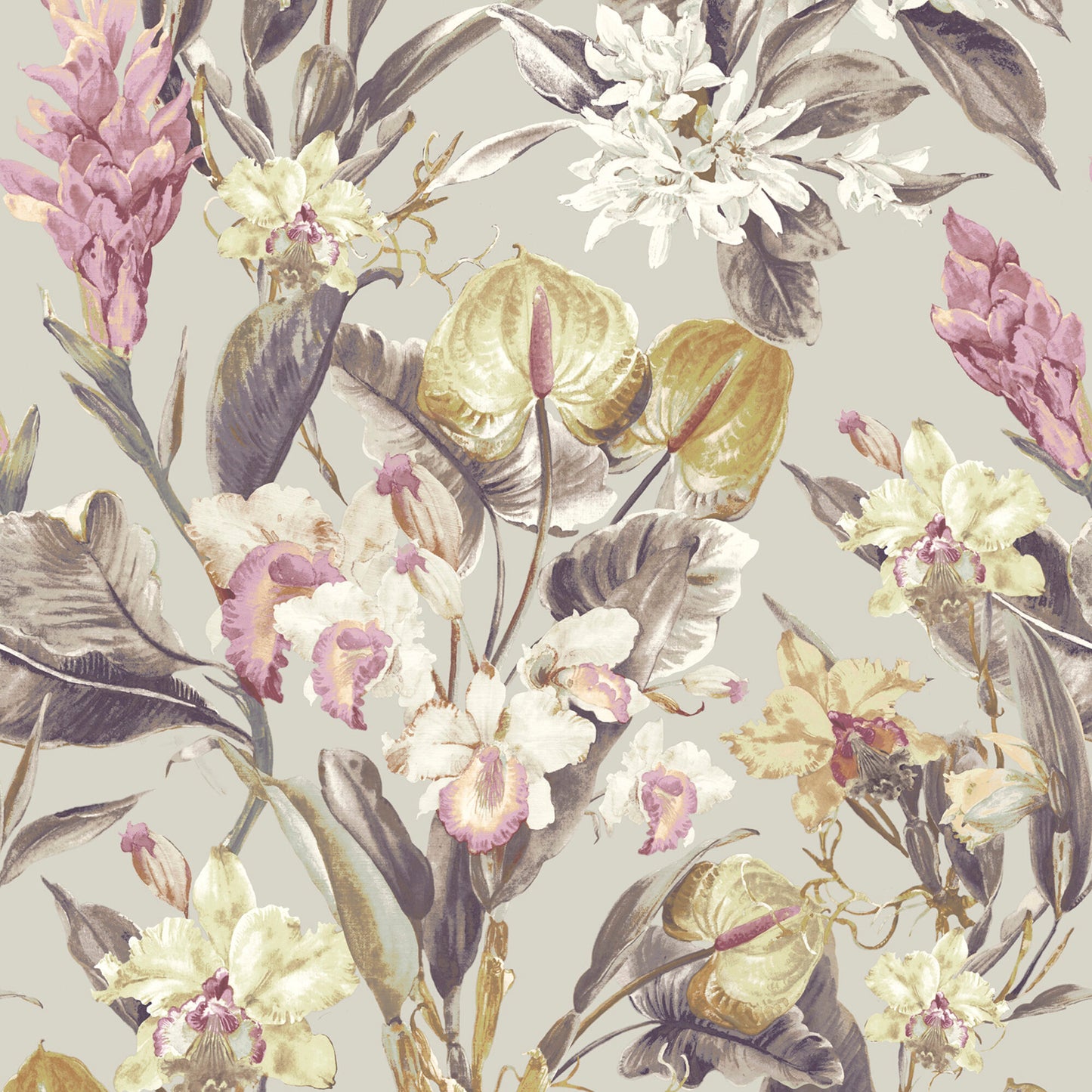 Purchase JF Wallpaper Item 8202 42W9321 Black Floral Wallpaper