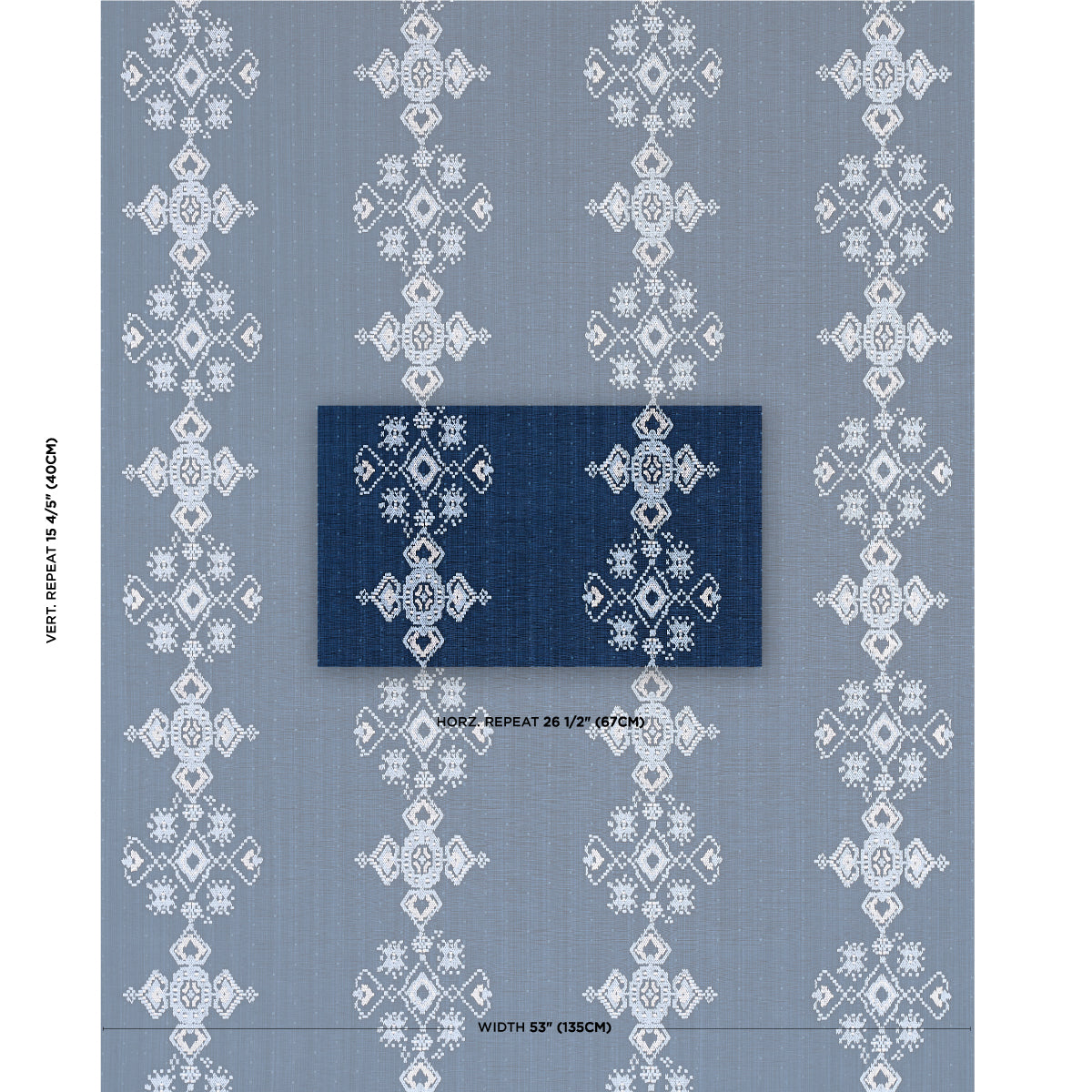 Purchase 82070 | Ephemera, Indigo - Schumacher Fabric