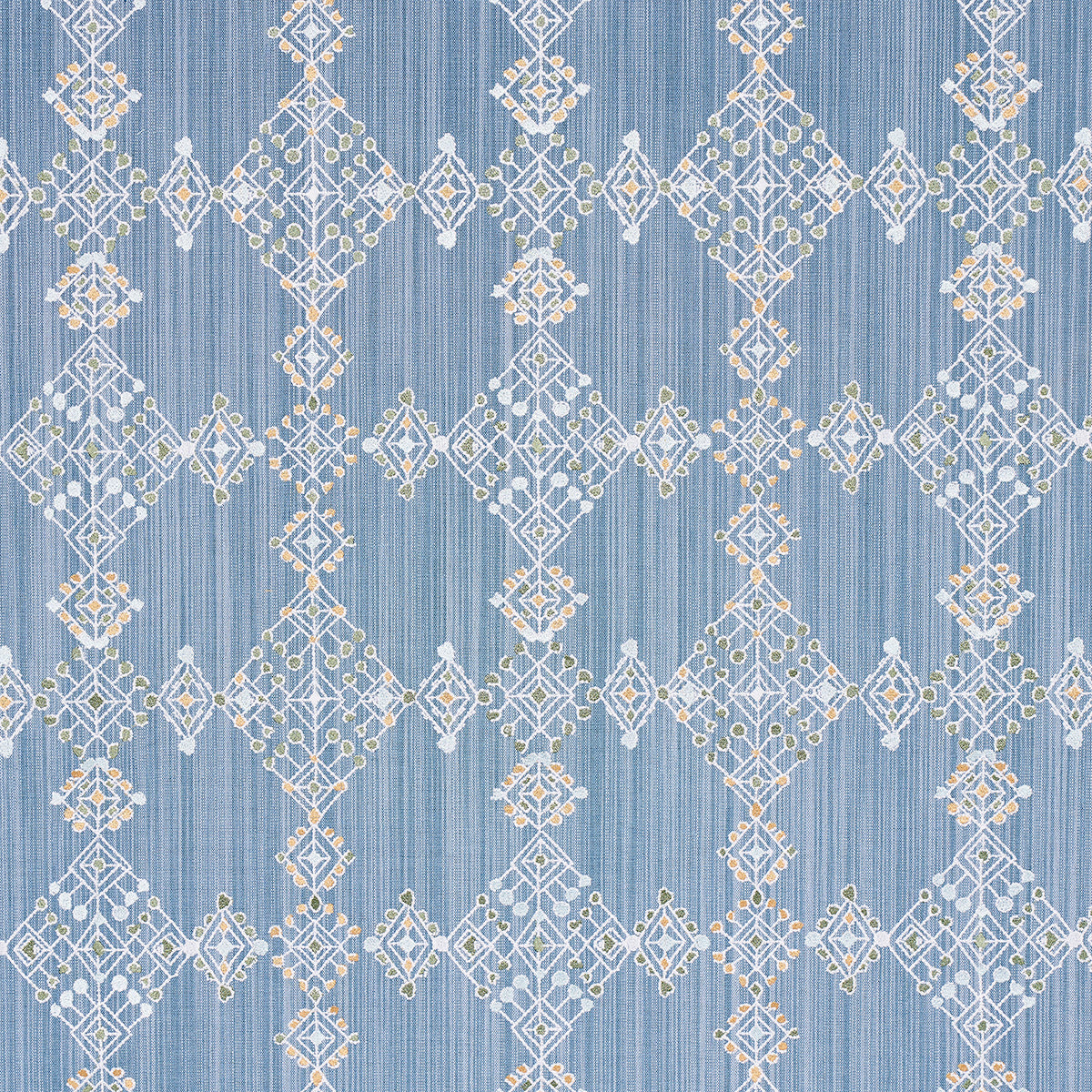 Purchase 82080 | Azulejos, Denim - Schumacher Fabric