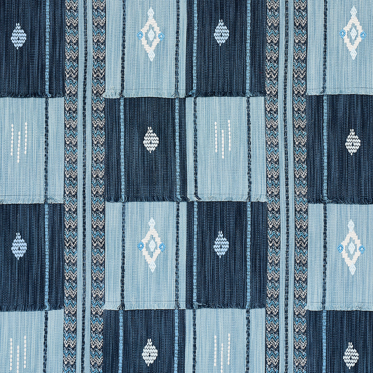 Purchase 82090 | Bouquet Toss, Denim And Indigo - Schumacher Fabric