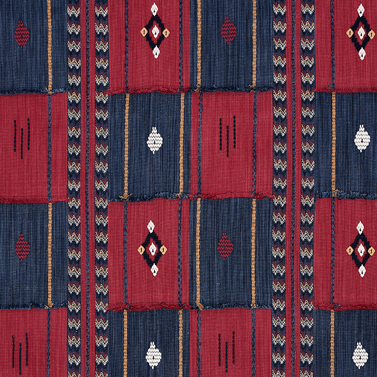 Purchase 82091 Aravali Patchwork, Cerise And Ink by Schumacher Fabric