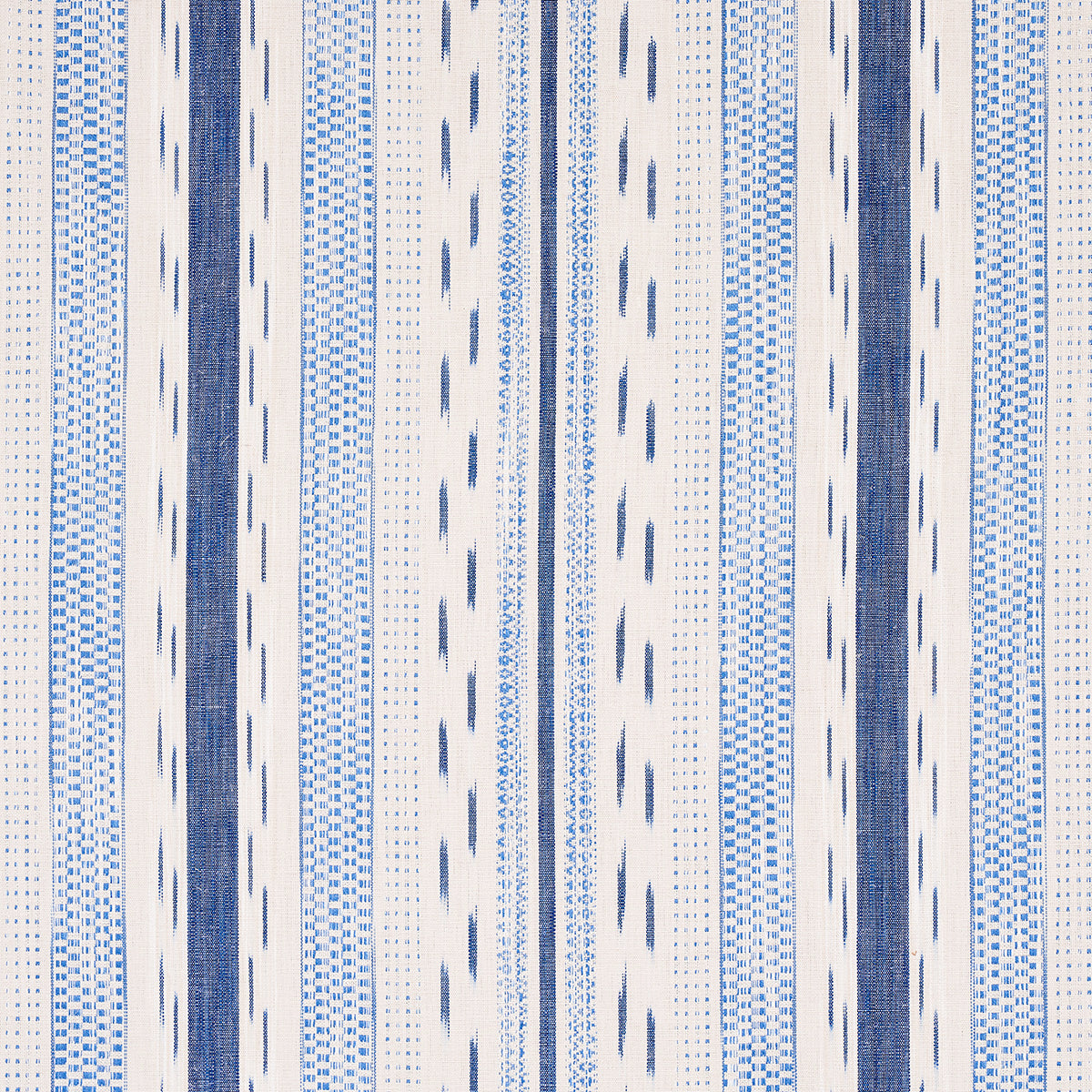 Purchase 82110 | Mirza Ikat Stripe, Blue On Natural - Schumacher Fabric