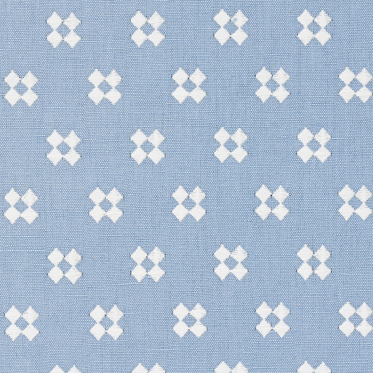 Purchase 82122 Thandie Embroidery, Ivory On Chambray by Schumacher Fabric